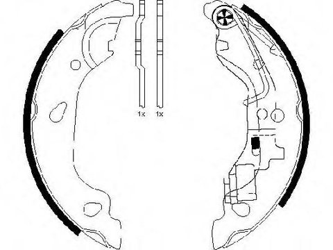 Set saboti frana FIAT PUNTO (188), FIAT PUNTO Van (188AX), ZASTAVA 10 (188) - HELLA PAGID 8DB 355 002-581