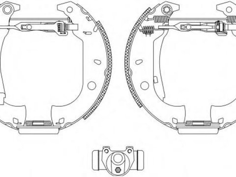 Set saboti frana FIAT TEMPRA (159), FIAT TEMPRA SW (159), FIAT TIPO (160) - HELLA PAGID 8DB 355 003-631