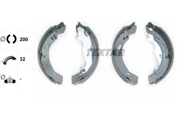 Set saboti frana # Ford Fiesta 2010 2011 2012 2013 2014 2015 2016 2017 2018 2019 2020 2021 2022 2023 2024 2025 # 91069200 # TEXTAR