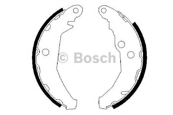 Set saboti frana FORD FIESTA Mk II (FBD), FORD FIESTA caroserie (FVD) - BOSCH 0 986 487 195