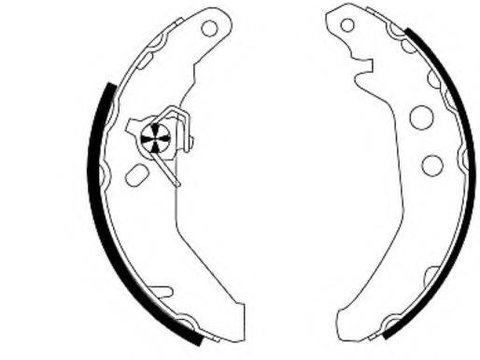 Set saboti frana FORD FIESTA Mk III (GFJ), FORD COURIER caroserie (F3L, F5L) - HELLA PAGID 8DB 355 001-031