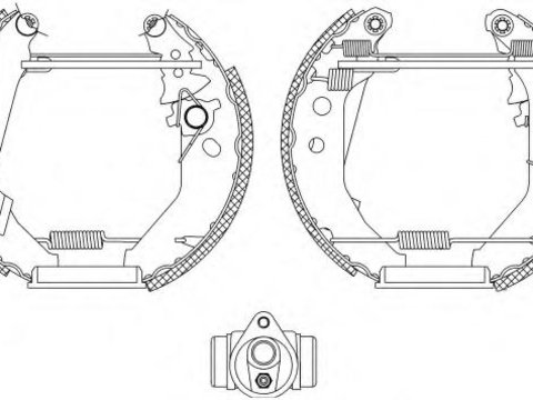 Set saboti frana FORD FIESTA Mk III (GFJ), FORD COURIER caroserie (F3L, F5L) - HELLA PAGID 8DB 355 003-791