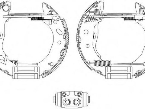 Set saboti frana FORD FIESTA Mk IV (JA_, JB_), MAZDA SOHO III (JASM, JBSM), FORD KA (RB_) - HELLA PAGID 8DB 355 004-441