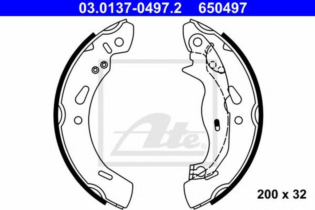 Set saboti frana FORD FIESTA VI Van ATE 03013704972