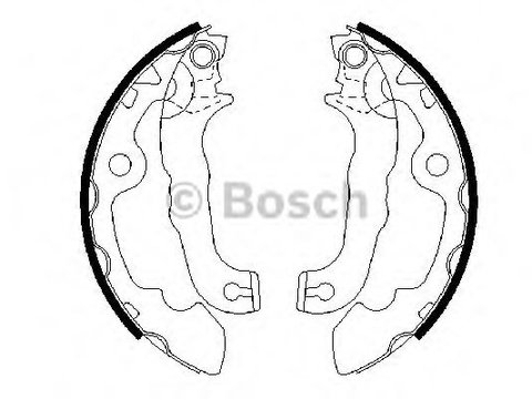 Set saboti frana FORD FOCUS limuzina (DFW) (1999 - 2007) Bosch 0 986 487 633