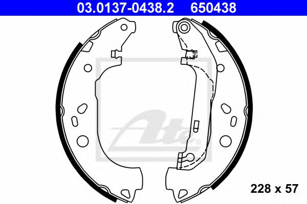 Set saboti frana FORD TOURNEO CONNECT (2002 - 2016) ATE 03.0137-0438.2