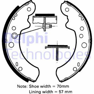 Set saboti frana # Ford Transit 1988 1989 1990 1991 # LS1312 # DELPHI