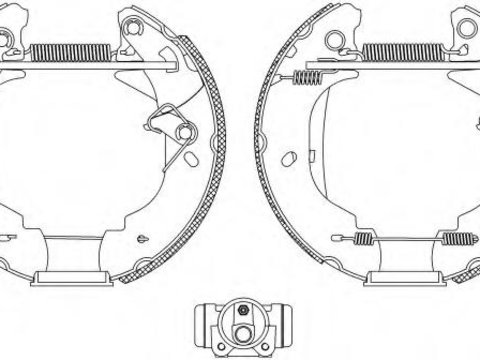 Set saboti frana FORD TRANSIT bus (E_ _), FORD TRANSIT Van (E_ _), FORD TRANSIT platou / sasiu (E_ _) - HELLA PAGID 8DB 355 004-111