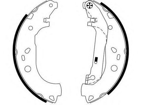 Set saboti frana FORD TRANSIT CONNECT, FORD TRANSIT CONNECT (P65_, P70_, P80_) - HELLA PAGID 8DB 355 002-731