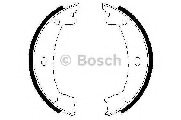 Set saboti frana frana de mana 0 986 487 608 BOSCH pentru Bmw Seria 1 Bmw Seria 3 Bmw Z4