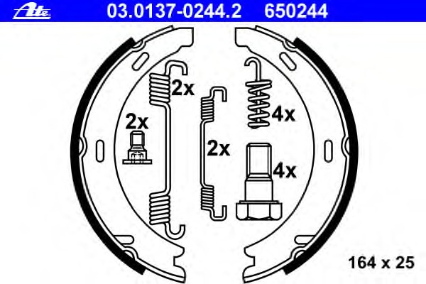 Set saboti frana frana de mana 03 0137-0244 2 ATE pentru Mercedes-benz S-class Mercedes-benz Cl-class Mercedes-benz E-class