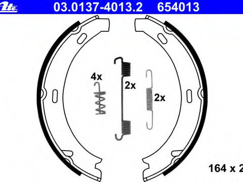 Set saboti frana frana de mana 03 0137-4013 2 ATE pentru Mercedes-benz C-class Mercedes-benz Vaneo Mercedes-benz Clk Mercedes-benz Slk