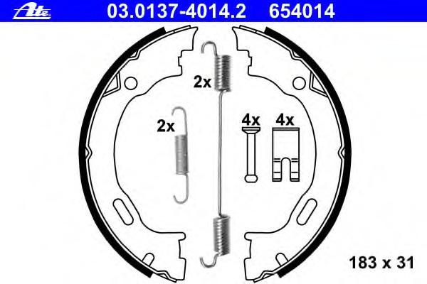 Set saboti frana frana de mana 03 0137-4014 2 ATE pentru Mercedes-benz M-class