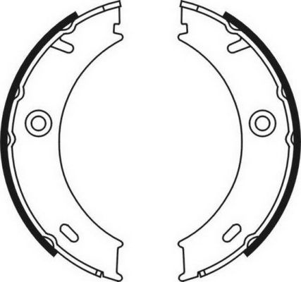 Set saboti frana, frana de mana ABE montare puntea spate CRM003ABE pentru VW LT 28-46 II platou / sasiu (2DC, 2DF, 2DG, 2DL, 2DM) 1996 1997 1998 1999 2000 2001 2002 2003 2004 2005 2006