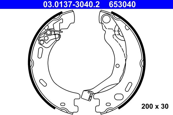 Set saboti frana, frana de mana ATE 03.0137-3040.2