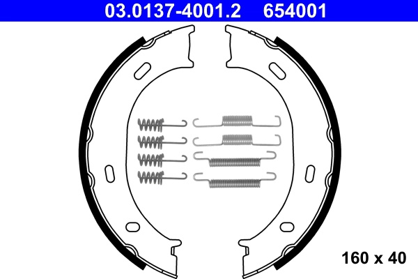 Set saboti frana, frana de mana ATE 03.0137-4001.2 pentru MERCEDES-BENZ G-CLASS (W461) 2003-2014