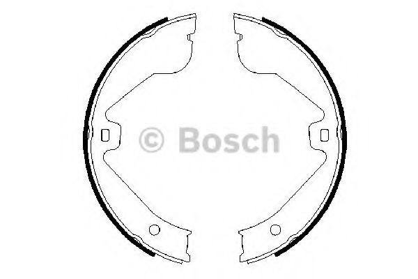 Set saboti frana, frana de mana AUDI Q7 (4L) (2006 - 2015) BOSCH 0 986 487 705