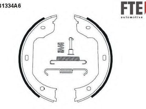 Set saboti frana, frana de mana BMW 5 limuzina (E39), BMW 3 cupe (E46), BMW X5 (E53) - FTE BB1334A6