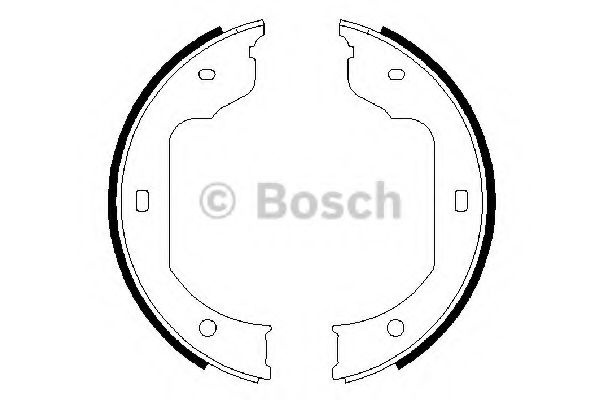 Set saboti frana, frana de mana BMW 7 (E65, E66, E67) (2001 - 2009) BOSCH 0 986 487 625