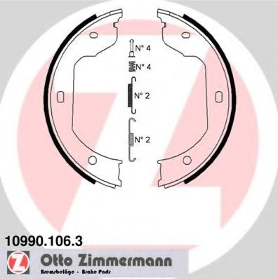 Set saboti frana, frana de mana BMW 7 (E65, E66, E67) (2001 - 2009) ZIMMERMANN 10990.106.3