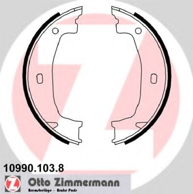Set saboti frana, frana de mana BMW Seria 4 Cupe (F32, F82) (2013 - 2016) ZIMMERMANN 10990.103.8 piesa NOUA