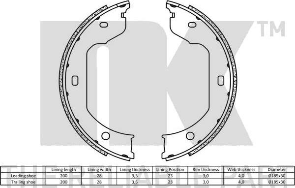 Set saboti frana frana de mana BMW X3 E83 NK 2715695