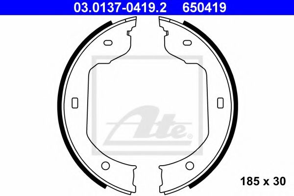 Set saboti frana, frana de mana BMW X5 (E70) (2007 - 2013) ATE 03.0137-0419.2 piesa NOUA