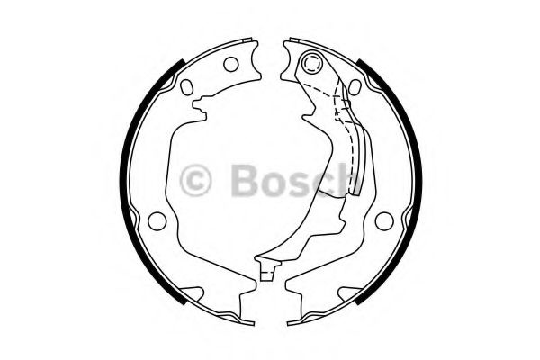 Set saboti frana, frana de mana HYUNDAI GETZ (TB) (2002 - 2010) BOSCH 0 986 487 768 piesa NOUA