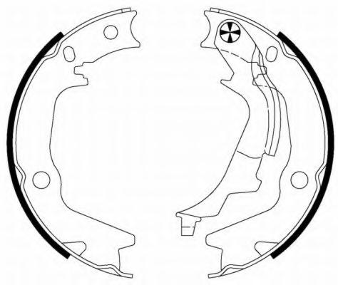 Set saboti frana, frana de mana HYUNDAI i20 (PB, PBT), HYUNDAI i20 (GB) - HELLA PAGID 8DA 355 050-261