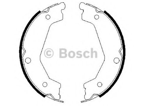 Set saboti frana, frana de mana KIA SORENTO I (JC) (2002 - 2009) BOSCH 0 986 487 708 piesa NOUA