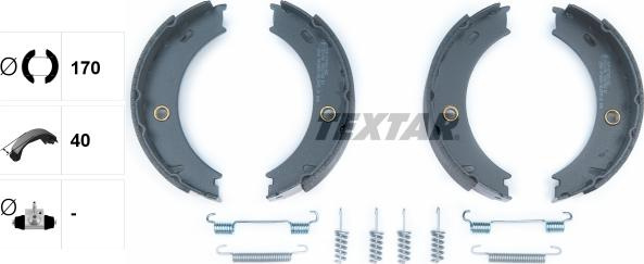 Set saboti frana frana de mana MERCEDES-BENZ SPRINTER 4-t nadwozie pe³ne 904 Producator TEXTAR 91057900