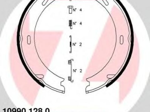 Set saboti frana, frana de mana MERCEDES-BENZ COUPE (C124), MERCEDES-BENZ limuzina (W124), MERCEDES-BENZ KOMBI Break (S124) - ZIMMERMANN 10990.128.0