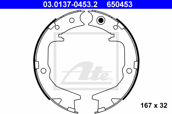 Set saboti frana frana de mana ~ Mitsubishi Outlander 2003 2004 2005 2006 ~ 03.0137-0453.2 ~ ATE