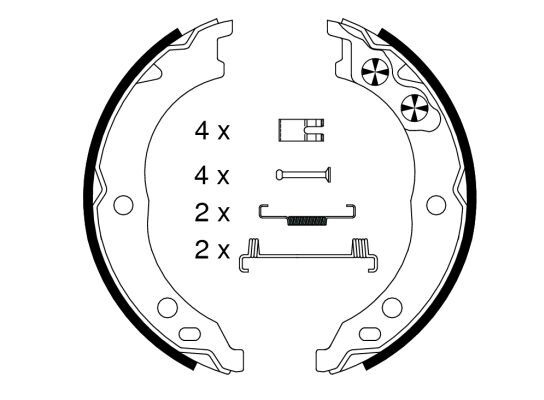 Set saboti frana frana de mana # Peugeot Boxer 2002 2003 2004 2005 2006 2007 2008 2009 2010 2011 2012 2013 2014 2015 2016 2017 2018 2019 2020 2021 2022 2023 2024 2025 # 91064800 # TEXTAR