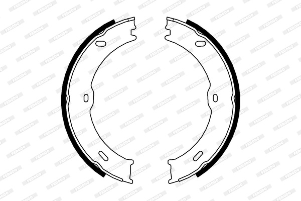 Set saboti frana, frana de mana puntea spate (FSB4001 FERODO) MERCEDES-BENZ,VW CRAFTER 30-35|CRAFTER 30-50|SPRINTER 3,5-t|SPRINTER 3-t|SPRINTER 4,6-t|SPRINTER 5-t