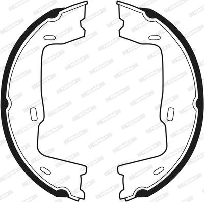 Set saboti frana. frana de mana Set saboti frana ALFA ROMEO 145 CHEVROLET VECTRA OPEL ADMIRAL A ASTRA F ASTRA F-K OPEL COMMODORE B, Compartiment, 01.1972 - 07.1978 Ferodo FSB227