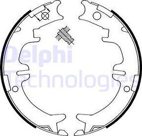 Set saboti frana. frana de mana Set saboti frana spate se potrivește. LEXUS GS IS I IS SPORTCROSS LS RX SC MITSUBISHI PAJERO SPO TOYOTA AVENSIS VERSO (_M2_), Dubita, 05.2001 - 12.2011 Delphi LS1892