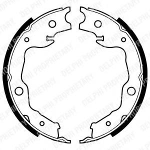 Set saboti frana, frana de mana TOYOTA RAV 4 III (ACA3_, ACE_, ALA3_, GSA3_, ZSA3_), NISSAN DUALIS (J10, JJ10), NISSAN X-TRAIL (T31) - DELPHI LS1999