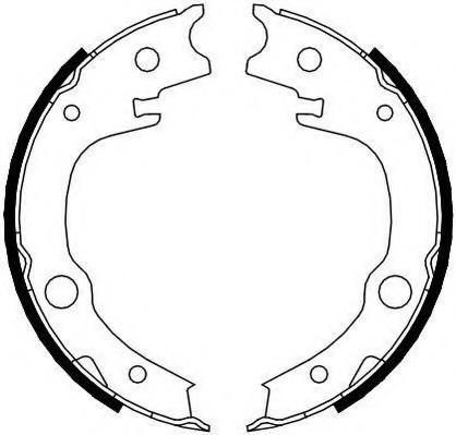 Set saboti frana, frana de mana TOYOTA VITZ (SCP1_, NLP1_, NCP1_), TOYOTA ECHO VERSO (_NLP2_, _NCP2_), TOYOTA CELICA (ZZT23_) - FERODO FSB4014
