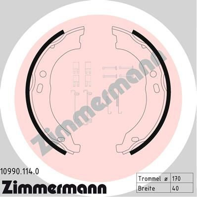 Set saboti frana, frana de mana ZIMMERMANN 10990.1