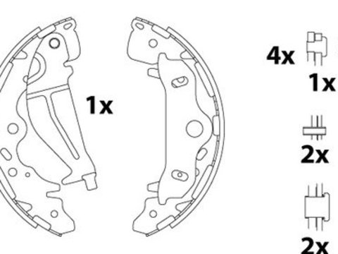 Set saboti frana HYUNDAI SANTA FE I TRAJET KIA CARNIVAL I CARNIVAL II 2.0-3.5 08.99-07.08