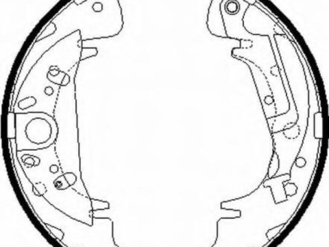 Set saboti frana HYUNDAI TRAJET (FO) - HELLA PAGID 8DB 355 000-361