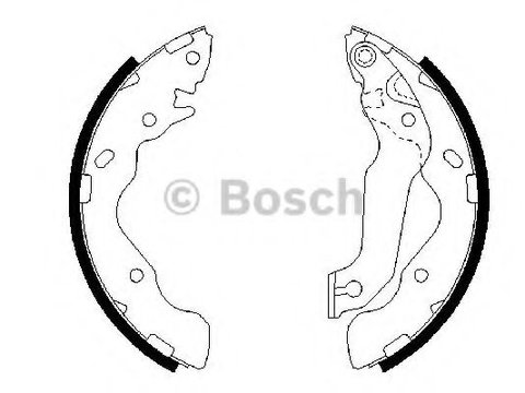 Set saboti frana KIA CERATO limuzina (LD) (2004 - 2016) BOSCH 0 986 487 673 piesa NOUA