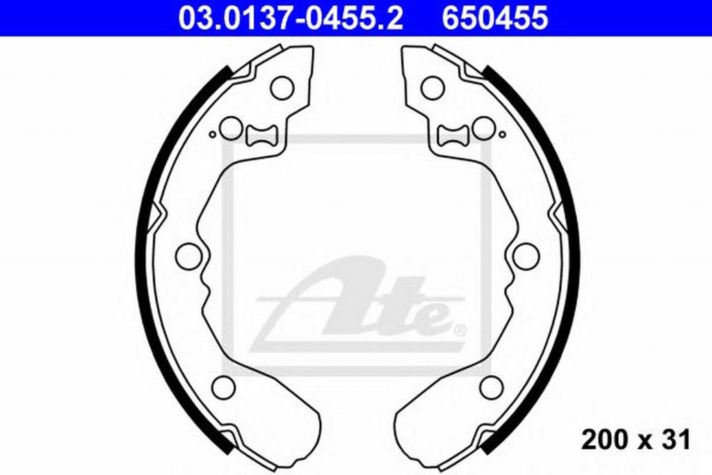 Set saboti frana KIA RIO limuzina DC ATE 030137045