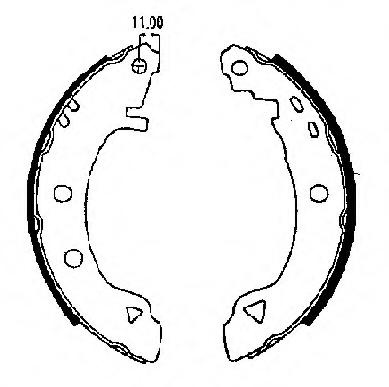 Set saboti frana LANCIA DELTA Mk II (836), ALFA ROMEO 145 (930), ALFA ROMEO 33 (905) - FTE BB1109A2