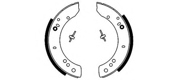 Set saboti frana LAND ROVER DEFENDER Cabrio (LD), LAND ROVER DEFENDER Station Wagon (LD), LAND ROVER 90/110 (DHMC) - HELLA PAGID 8DB 355 002-081