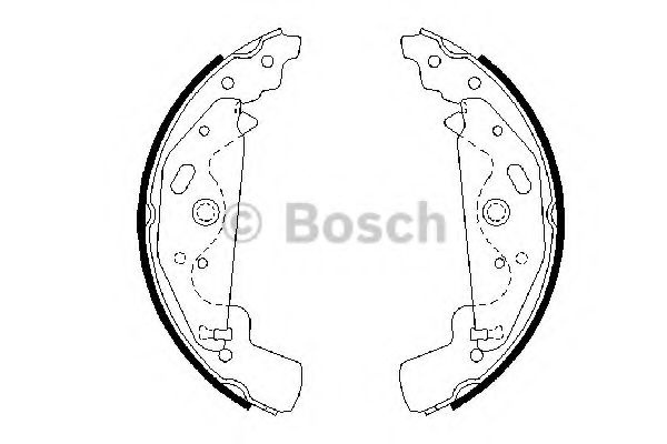 Set saboti frana LAND ROVER FREELANDER (LN) (1998 - 2006) BOSCH 0 986 487 643 piesa NOUA