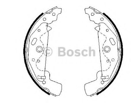 Set saboti frana LAND ROVER FREELANDER Soft Top (LN_) (1998 - 2006) Bosch 0 986 487 643