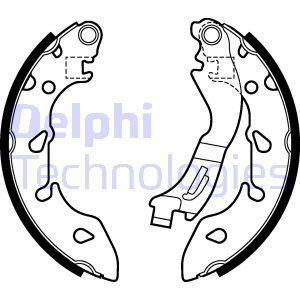 Set saboti frana LS2047 DELPHI pentru Fiat 500