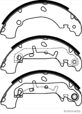 Set saboti frana MAZDA 2 DY HERTH+BUSS JAKOPARTS J
